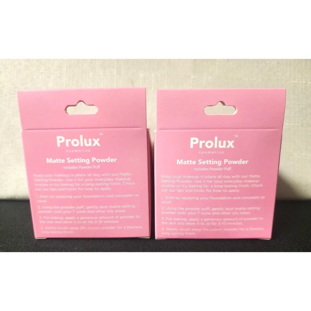 PROLUX Cosmetics Matte Setting Powder With Puff ~ Translucent ‎ (2) New